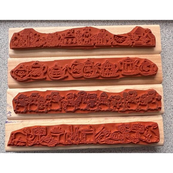 Stampin' Up Vintage 1996 Best Borders Set Of 4 - Picture 2 of 3